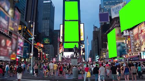 Timelapse Nyc Times Square Green Screen Overlays Youtube