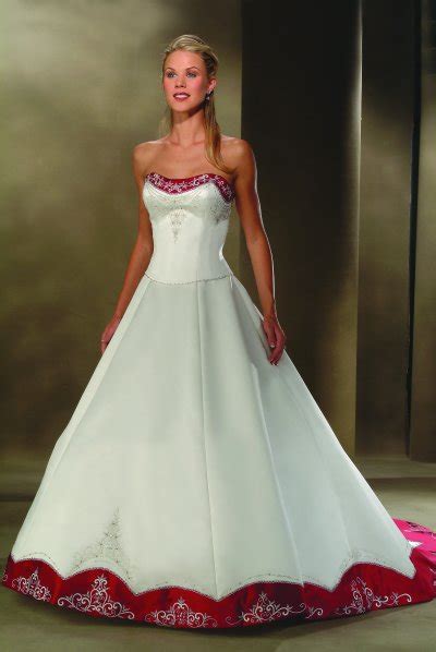 Love The Beauty Of The Soul White And Red Wedding Dresses