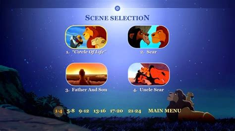 The Lion King 1994 Dvd Menus