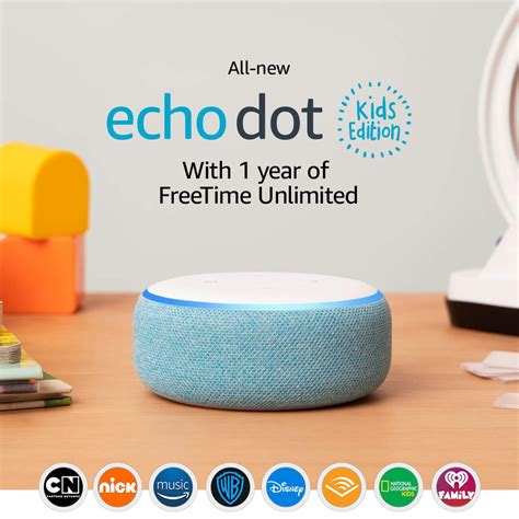 Amazon All New Echo Dot Kids Edition An Echo Designed For Kids Blue