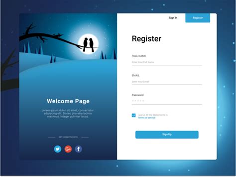 Register Page Designs Themes Templates And Downloadable Graphic