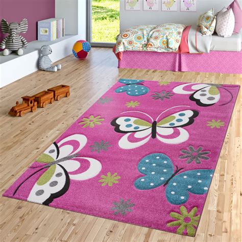 Günstige runde teppiche und teppich in rund online bestellen bei teppichversand24.de. Kinderzimmer Teppich Schmetterling Design | teppichmax