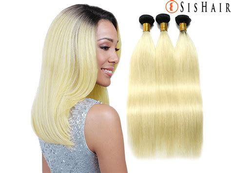 10a ombre remy human hair 1b 613 straight