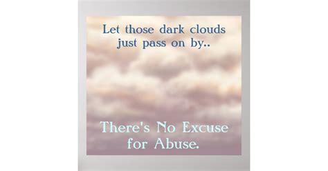 Theres No Excuse For Abuse Poster Zazzle