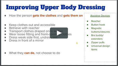 Upper Body Dressing On Vimeo