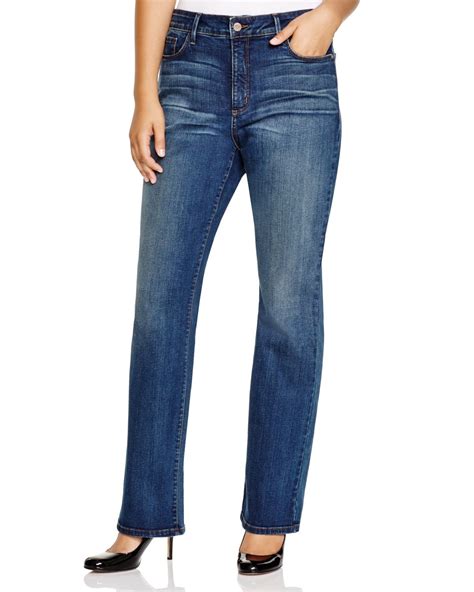 Nydj Plus Barbara Bootcut Jeans In Oak Hill In Blue Oak Hill Lyst