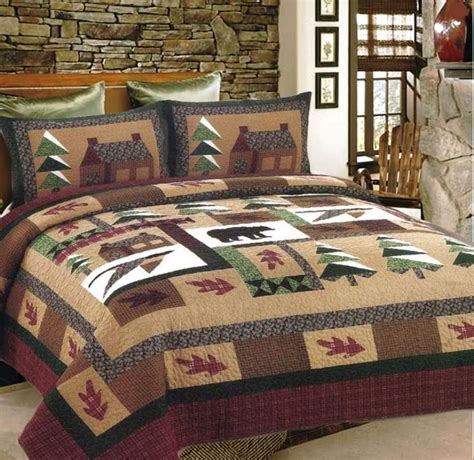 If you have one of your own you'd. Winter Mountain Cabin Quilt Set | Mountain cabin decor ...