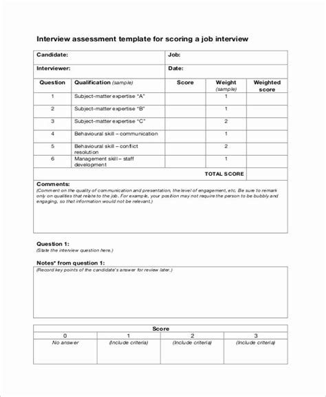 Employee Interview Evaluation Form Peterainsworth Gambaran