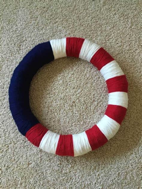 Diy Patriotic Yarn Wreath