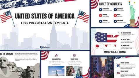 United States Of America Ppt Presentation Template Eatemp