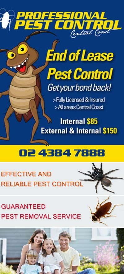 Homeadvisor's termite & pest inspection cost guide estimates the average inspection fee charged by an inspector for a new home cheap inspections vs. Central Coast Pest Control - Central Coast Tourism ...
