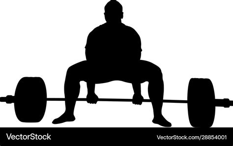 Athlete Powerlifter Exercise Deadlift Royalty Free Vector