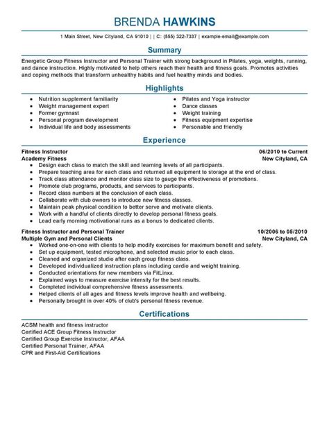 You see personal brand statements all the time. Best Fitness And Personal Trainer Resume Example From ...