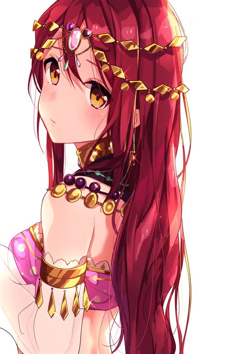 Long Hair Brunette Looking Away Anime Anime Girls Digital Art