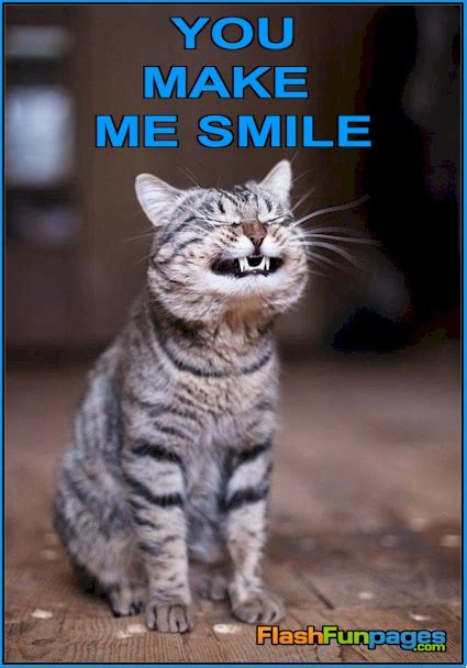 To learn what makes some smiles cute and others creepy, share this meme with her if she is doing it right. smiley ecards | Ecards for Facebook