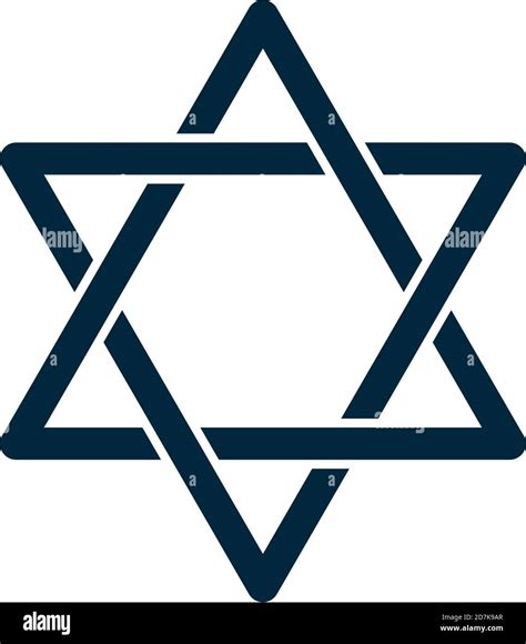 Hanukkah Star Of David Judaism Sign Silhouette Icon Vector