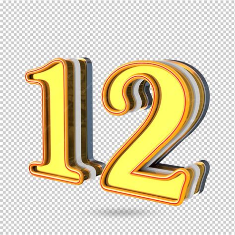 Premium Psd Number 12