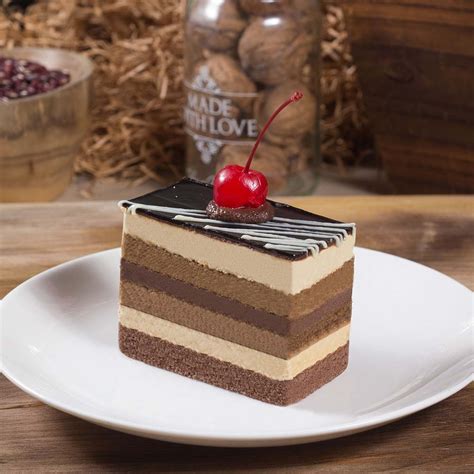 Opera Cake Slice Seven Grain Cakes