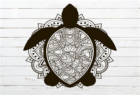 Mandala Turtle Svg 321 SVG Images File