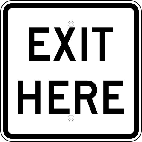 Exit Here Sign Shop Now W Fast Shipping
