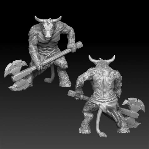 Sculpted By Onmioji Dwarf W Two Handed Axe Role Playing Miniatures Toys