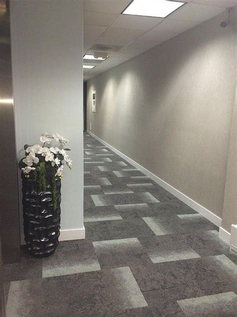 Interface Modern Carpet Tile In A Commercial Building Corridor Interior