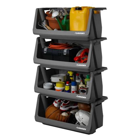 Husky Stackable Storage Bin 212327 At The Home Depot Stackable