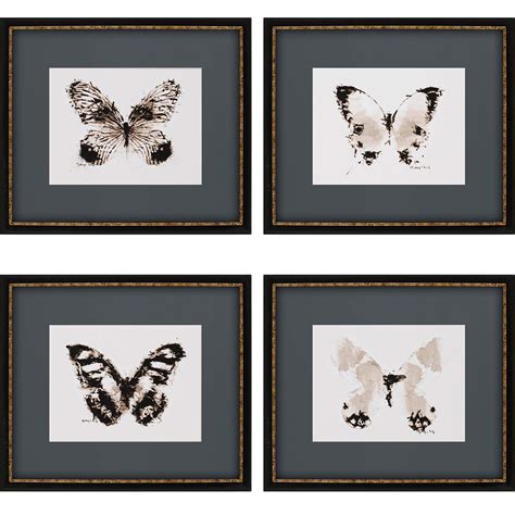 Inked Butterflies Pk/4 | Framed wall art sets, Framed wall ...