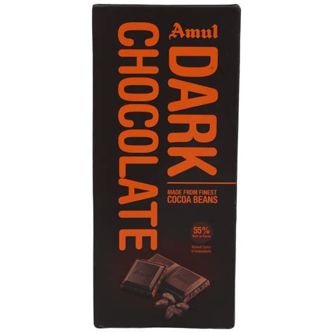 Amul Dark Chocolate 55 Rich In Cocoa 150 G Carton