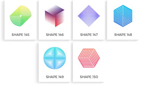 150 Unique Geometric Shapes On Behance