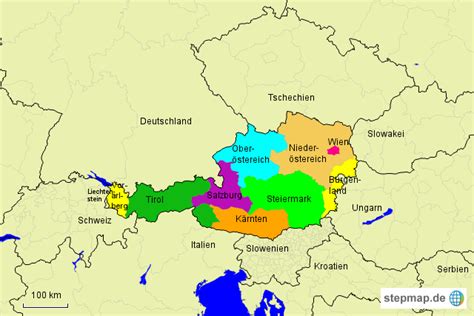 Darum kann das bundesland nicht alles für sich selbst entscheiden: Österreich Bundesländer mit Namen von eggewal - Landkarte ...