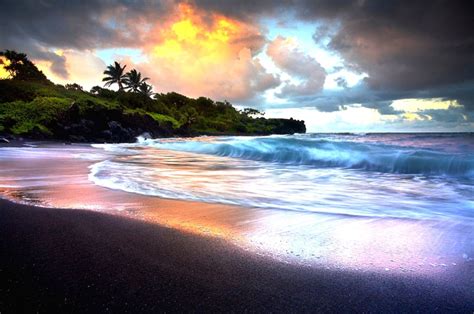 Sunset Hawaii Beach Desktop Wallpapers Top Free Sunset