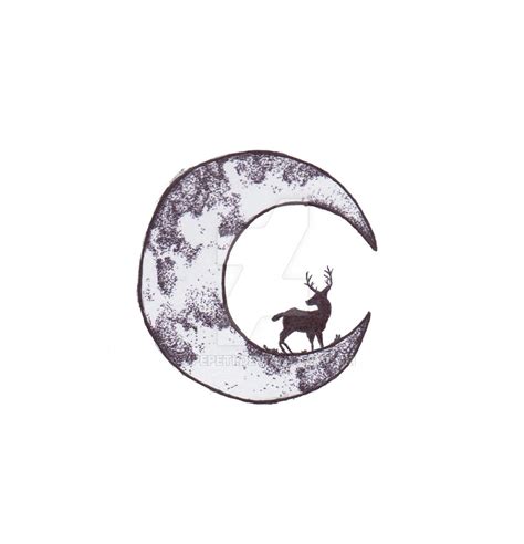 Moon Deer By Upepeti On Deviantart