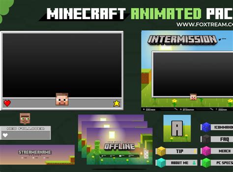 Minecraft Animated Stream Overlay Pack For Twitch By Simo Oudib On Dribbble