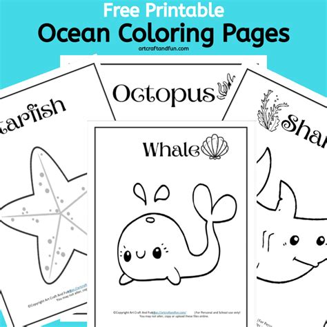 Ocean animals coloring pages for kids to print and color. Free Printable Ocean and Sea Animal Coloring Pages For Kids
