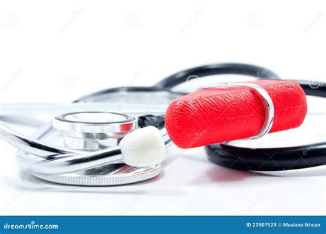 Stethoscope And Red Reflex Hammer Stock Image Image Of Medicine