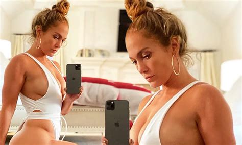 Jennifer Lopez Flashes Her Fit Frame In A Slinky White Bodysuit As She