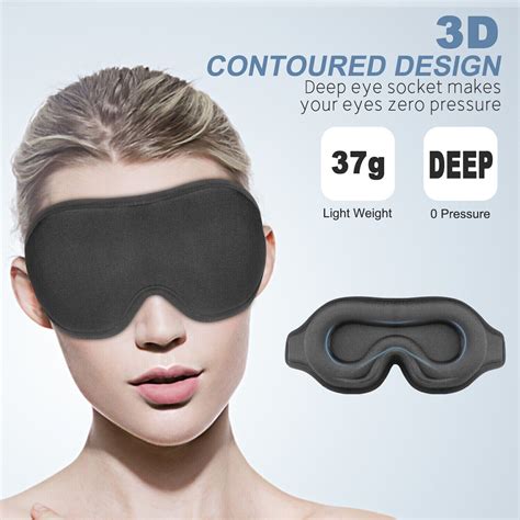 3d Travel Silk Eye Mask Sleeping Soft Padded Shade Cover Rest Relax Blindfold Ebay
