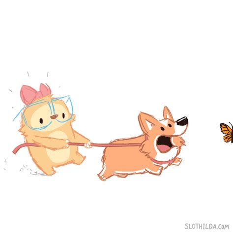 Butterfly Dog Chase  On Er By Goldenfire