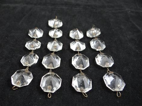 Lot Of Vintage Chandelier Crystals Octagon Crystals Crystal