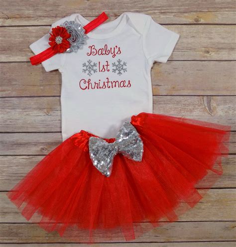 Baby Girls First Christmas Baby Girls First Christmas Outfit Babys