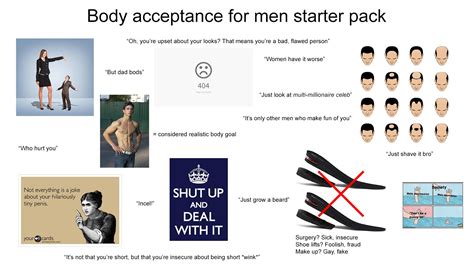 Body Acceptance For Men Starter Pack R Starterpacks