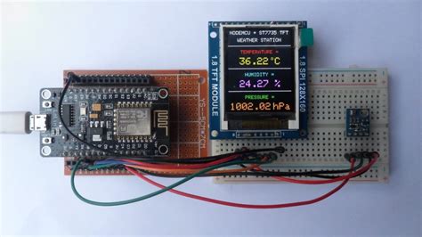 Interfacing Nodemcu With Bme280 Sensor And St7735 Tft