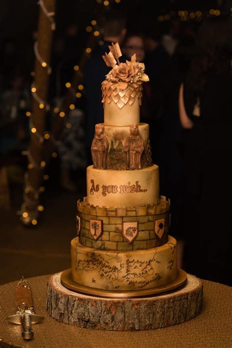 Lord Of The Ringsgame Of Thrones Themed Wedding Cake By