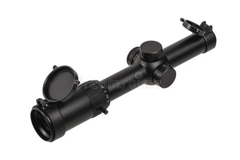 Optical Sight For A Sniper Rifle Modern Sniper Scope On A White Back
