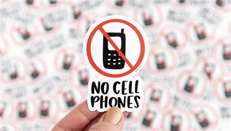 No Cell Phones Decal Sticker Image