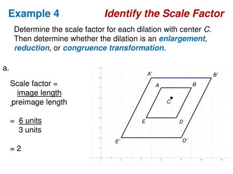 We can divide any length on the image, which we can think of as a new length, by the corresponding length on the object, which we can think of as an original length. PPT - Dilations PowerPoint Presentation - ID:4792247
