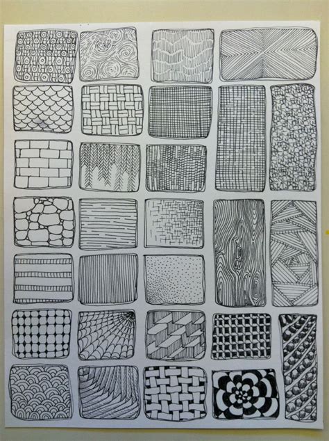 Visual Texture Texture Drawing Art Lessons Zentangle Patterns