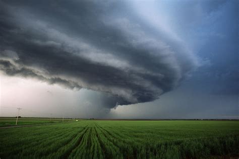 High Precipitation Supercell With Wheat Weatherpix Stock Images