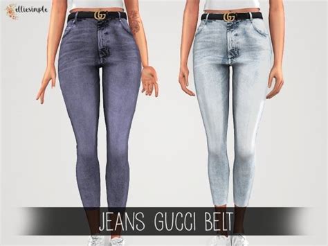 The Sims 4 Elliesimple Jeans Gucci Belt Sims 4 Clothing Sims 4